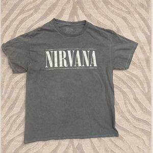 Faded grey nirvana band tee